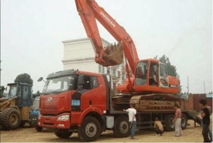 解放帶墻板平板運輸車 挖機運輸和普通貨物運輸完美組合